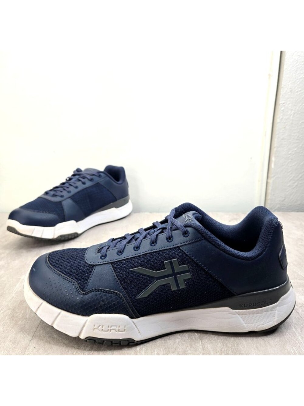 KURU Athletic Sneakers Mens 12.5 Navy Blue Sporty Running Comfort Walking Shoes